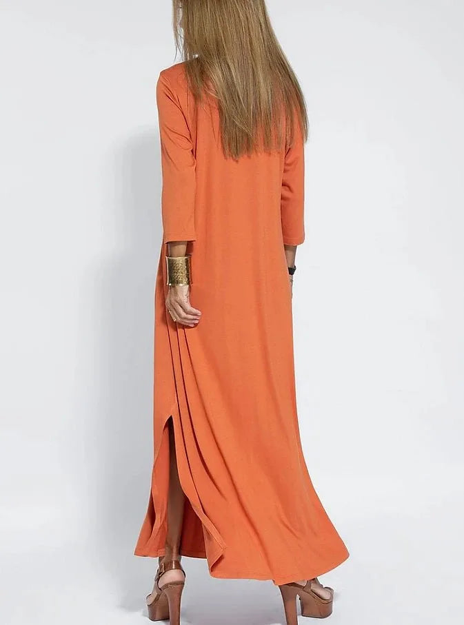 EVORA - V-Neck Maxi Dress